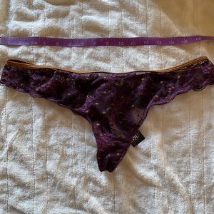 Lou Paris Panties Purple Gold Large NWT
